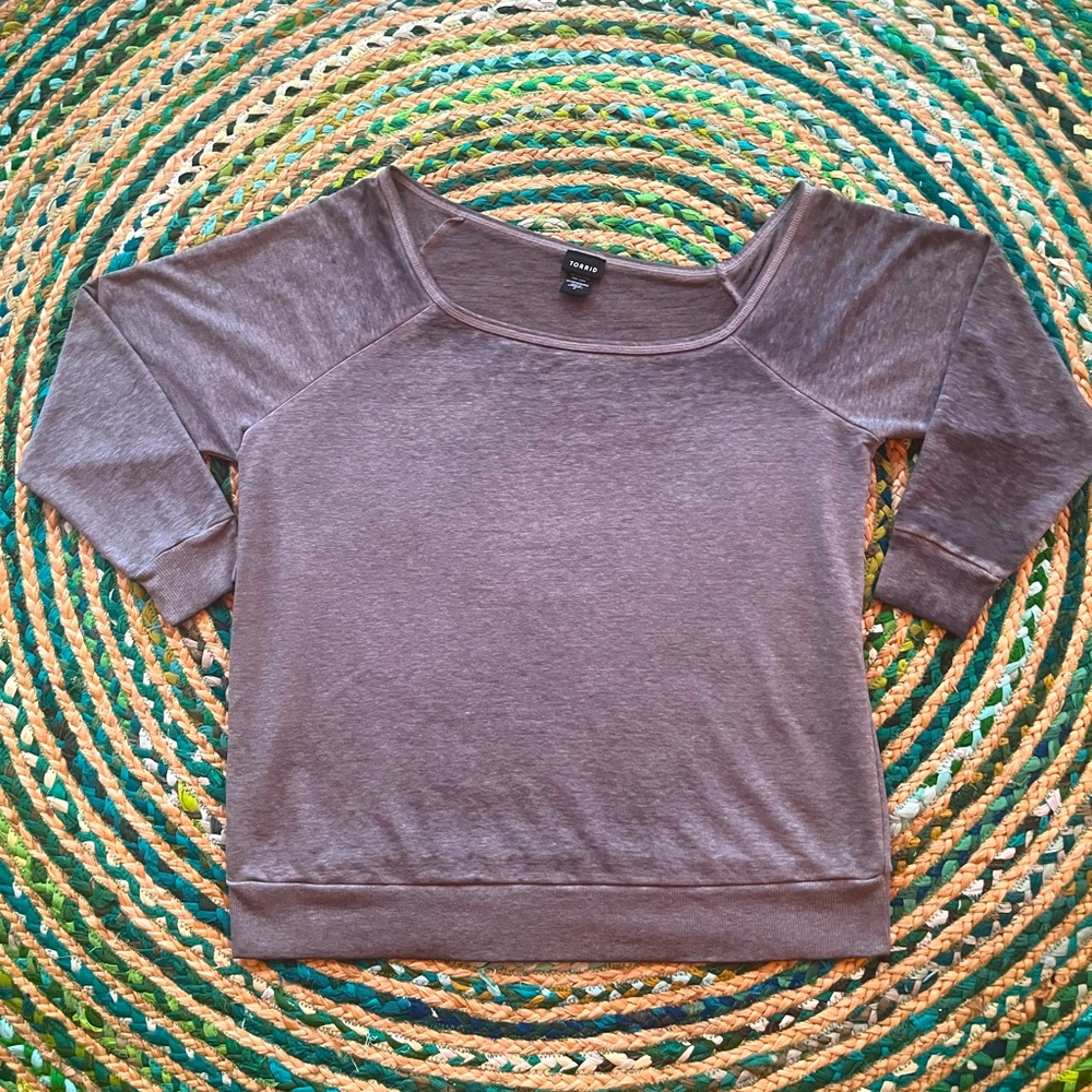 *FLASH SALE* Torrid off-the-shoulder sweatshirt gray size 2X